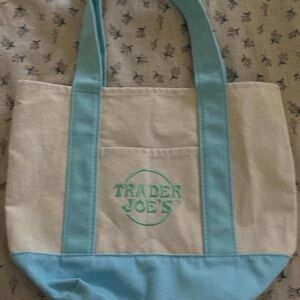 Blue and Cream Trader Joe’s Tote Bag